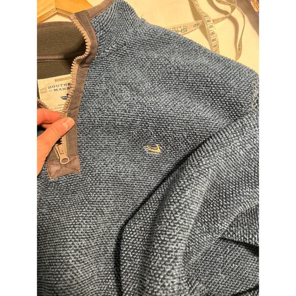 Southern Marsh Blue Pullover quarter Zip Fleece Jacket Men's Size 2X - Picture 4 of 7